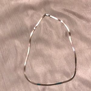 Sterling silver herringbone necklace